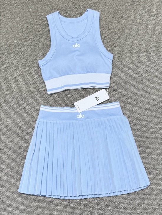 ALO Yoga Tops - ALO Yoga Light Blue Ribbed Tank Top